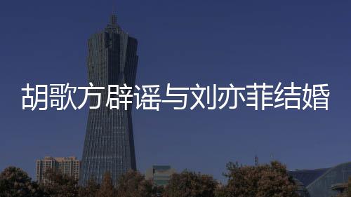 刘亦刘亦胡歌婚 胡歌新消息谣与方辟菲结菲最